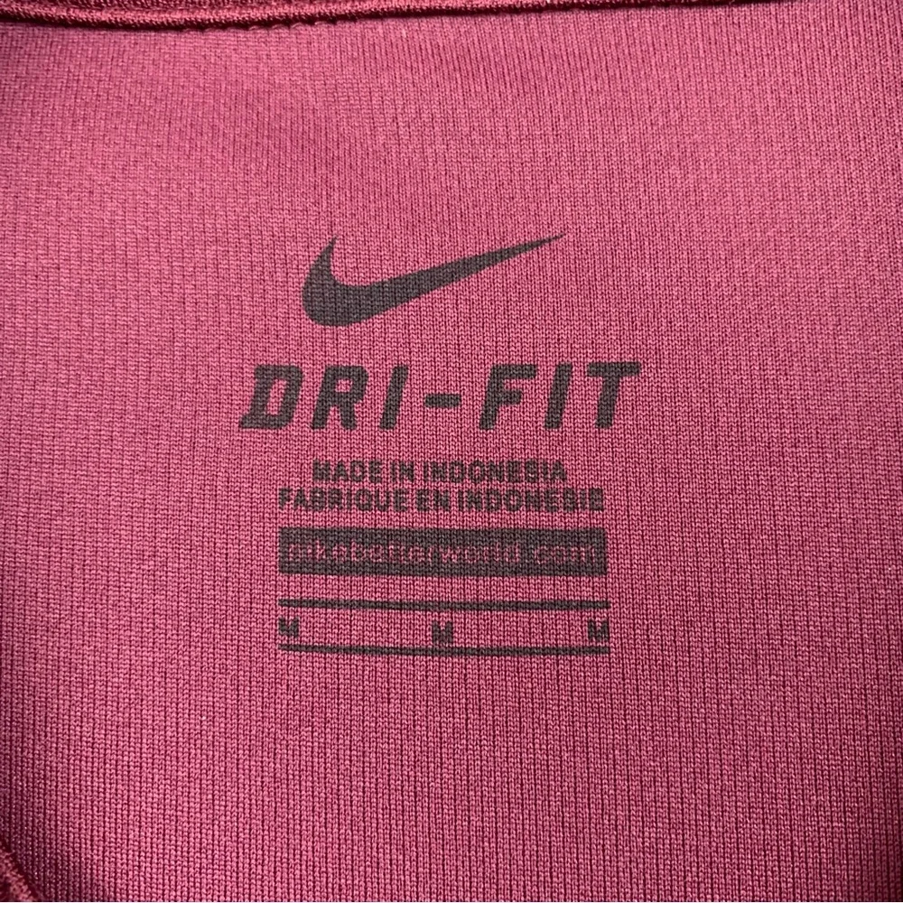 Nike Dri-Fit Polo‎ Men Medium Maroon Football Athletic Academia Millbury Woolies